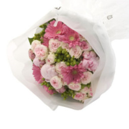 Gloria - Un charmant bouquet rond rose.