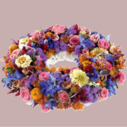 Détroit - Couronne de deuil colorée.