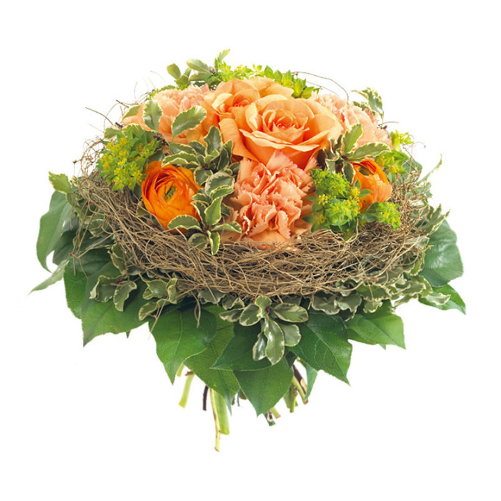 Le Malicieux - Bouquet couronné de brindilles.