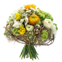 Le Printanier - Un bouquet bucolique, printanier, jaune orangé.