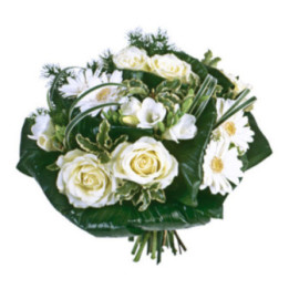 Aurore - Un beau bouquet de fleurs blanches.