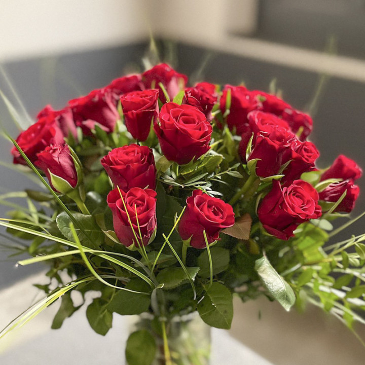 Rouge Passion - Bouquet de roses rouges.